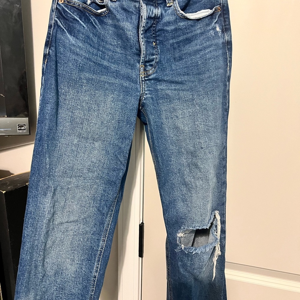 Old Navy Sky-Hi Straight Jeans in Blue